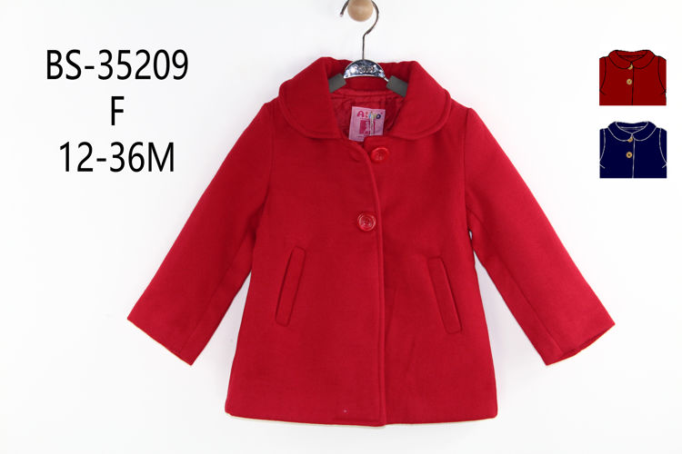 Picture of BS35209-GIRLS HIGH QUALITY MATERIAL COAT RED/ NAVY